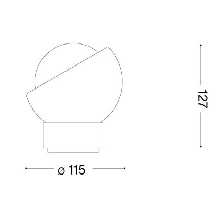 Ideal Lux - LED bordslampa BLOOM 1xG9/3W/230V guld/rökbeige