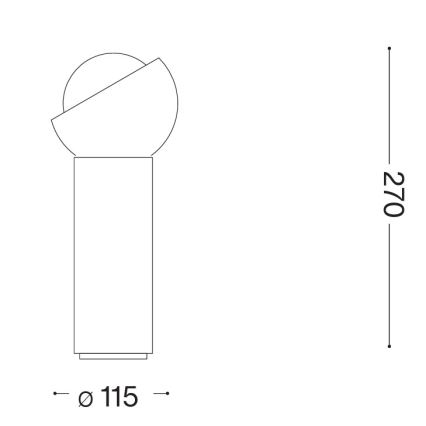 Ideal Lux - LED-bordslampa BLOOM 1xG9/3W/230V guld/rökbeige