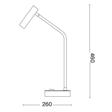 Ideal Lux - LED bordslampa EASY LED/3,5W/230V CRI 90 svart