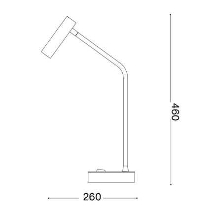 Ideal Lux - LED-bordslampa EASY LED/3,5W/230V CRI 90 vit