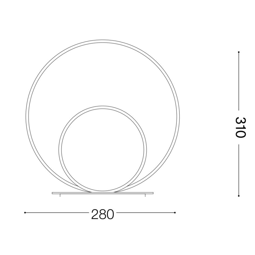 Ideal Lux - LED bordslampa OZ LED/22W/230V CRI 90 svart