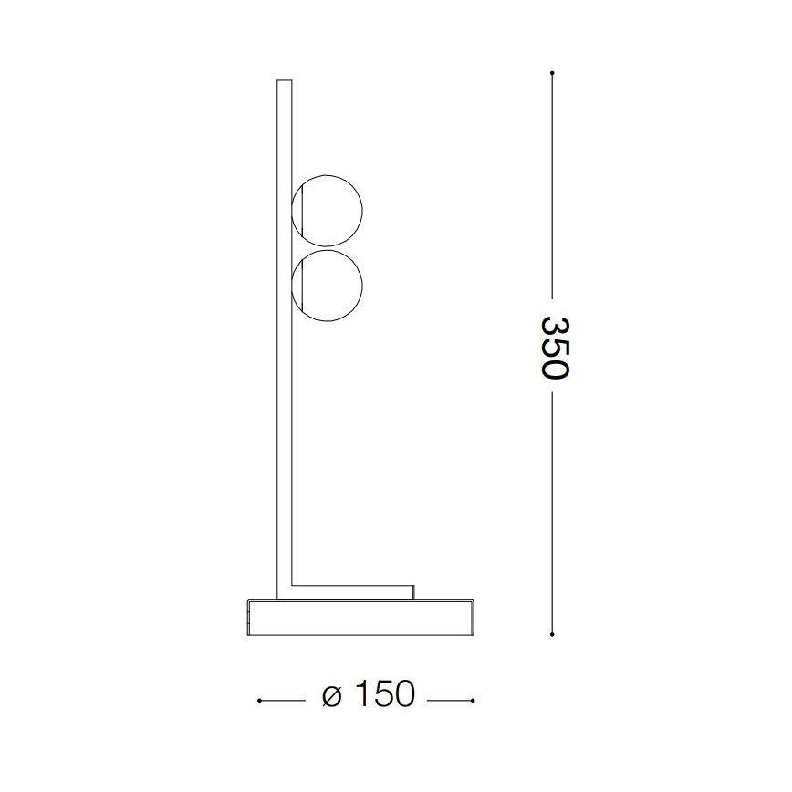 Ideal Lux - LED bordslampa PING PONG 2xLED/3W/230V CRI 90 mässing