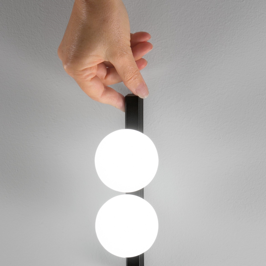 Ideal Lux - LED bordslampa PING PONG 2xLED/3W/230V CRI 90 svart