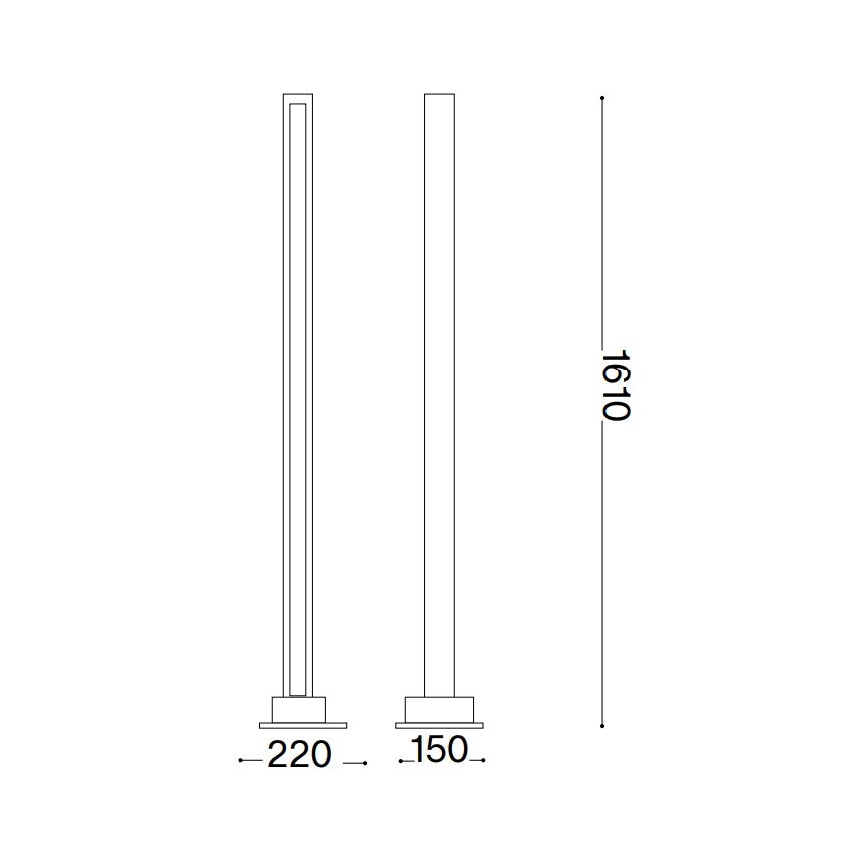 Ideal Lux - LED Dimbar golvlampa CRAFT LED/26W/230V CRI 90 bok