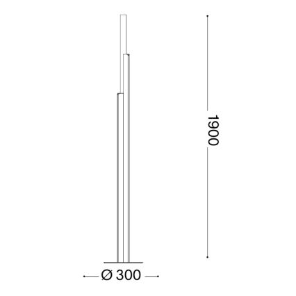 Ideal Lux - LED dimbar golvlampa DORICA 3xLED/33W/230V CRI 90 vit