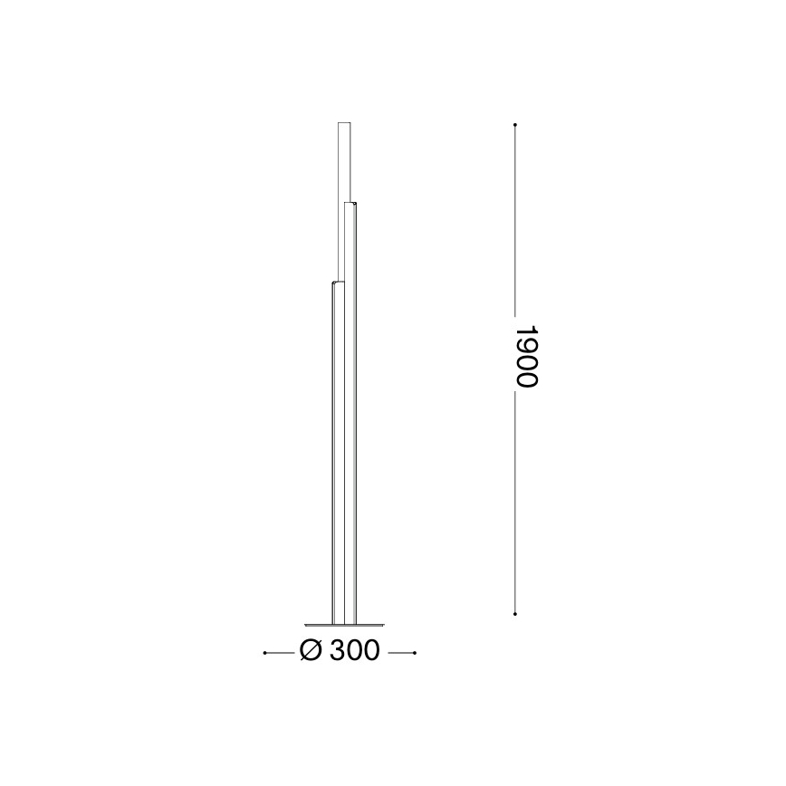Ideal Lux - LED dimbar golvlampa DORICA 3xLED/33W/230V CRI 90 vit