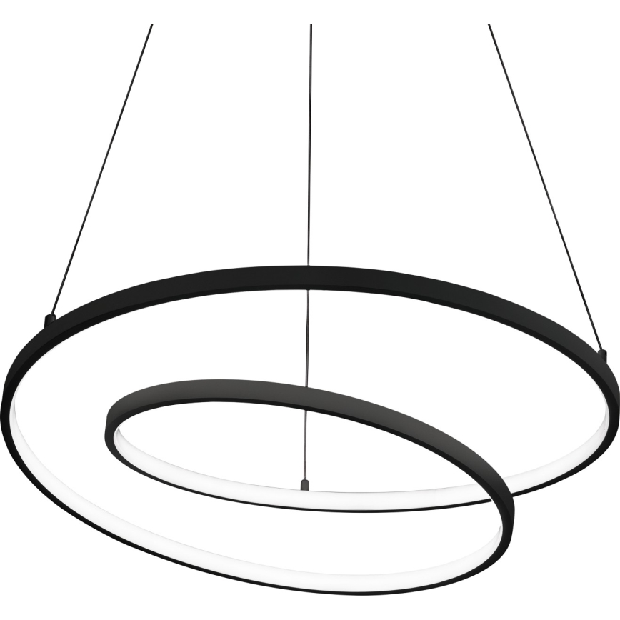 Ideal Lux - LED-dimmbar pendellampa på vajer OZ LED/48W/230V Ø 60 cm CRI 90 svart