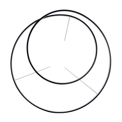 Ideal Lux - LED-dimmbar pendellampa på vajer OZ LED/48W/230V Ø 60 cm CRI 90 svart