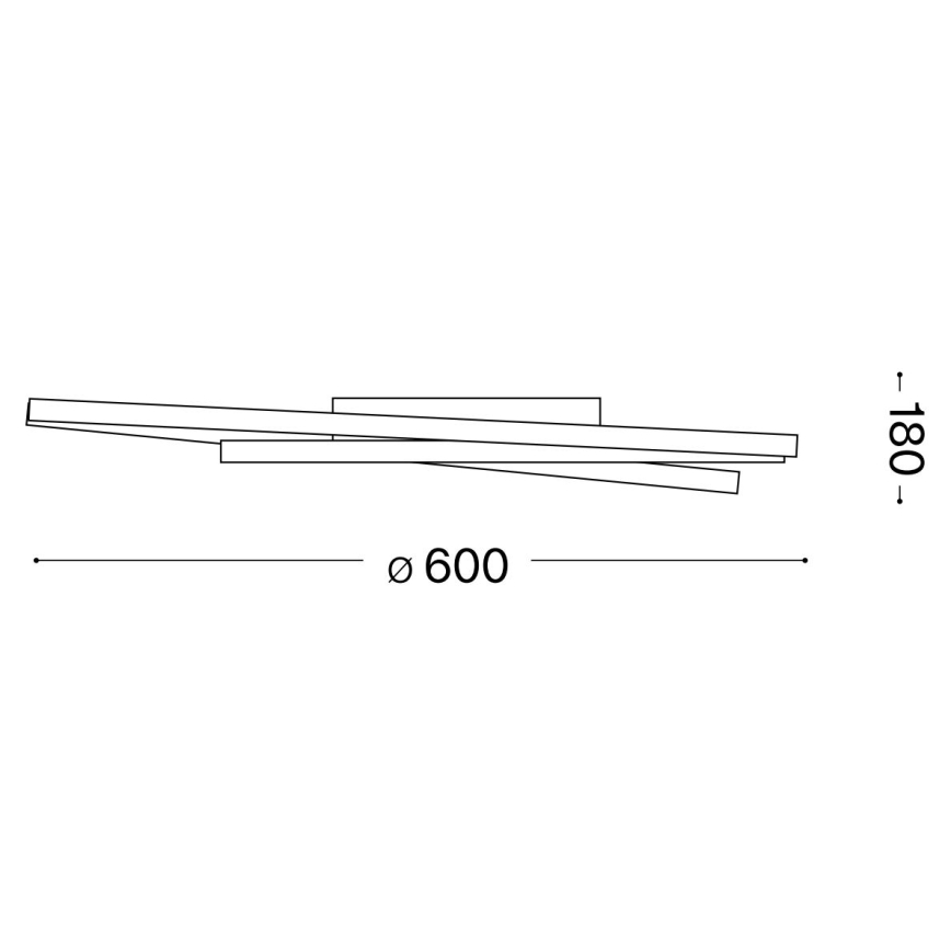 Ideal Lux - LED Dimbar taklampa OZ LED/48W/230V diameter 60 cm CRI 90 guld