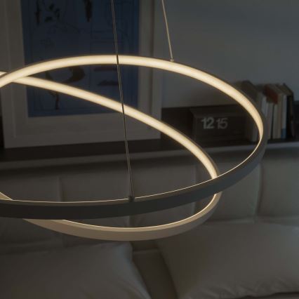 Ideal Lux - LED dimbar taklampa på wire OZ LED/48W/230V Ø 60 cm CRI 90 vit