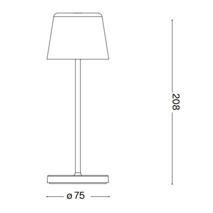 Ideal Lux - LED Dimbart Touch Utomhusbordslampa CUTE LED/2,5W/3,7V 3000 mAh USB 2200-2700K IP65 brun