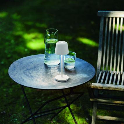 Ideal Lux - LED Dimbara Touch Utomhusbordslampa CUTE LED/2,5W/3,7V 3000 mAh USB 2200-2700K IP65 vit