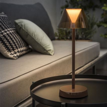 Ideal Lux - LED Dimbara Touchlampan LOLITA LED/2,8W/5V 2200 mAh IP54 brun