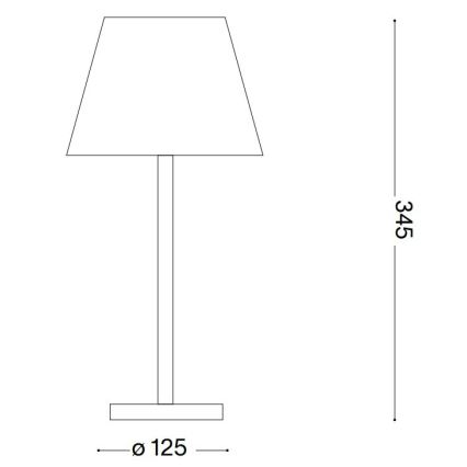 Ideal Lux - LED Dimbara Touchlampan LOLITA LED/2,8W/5V 2200 mAh IP54 brun