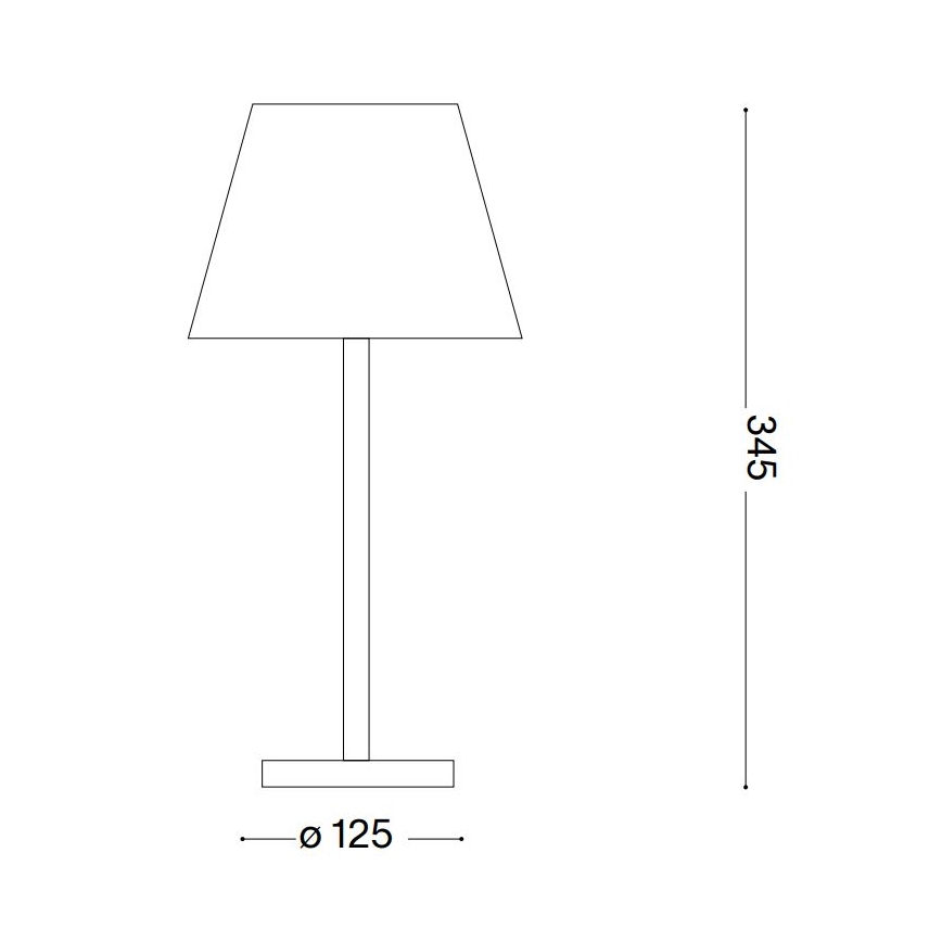 Ideal Lux - LED Dimbara Touchlampan LOLITA LED/2,8W/5V 2200 mAh IP54 brun