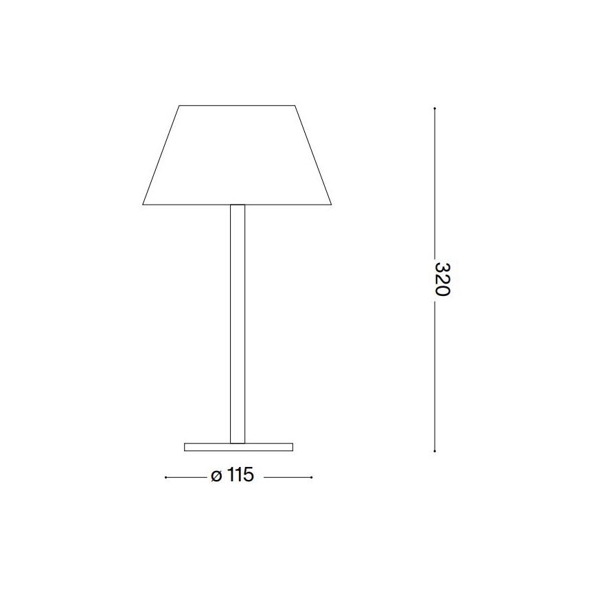 Ideal Lux - LED dimbar utomhuslampa med touch PURE LED/1,5W/3,7V 2200 mAh CRI 90 IP54 svart