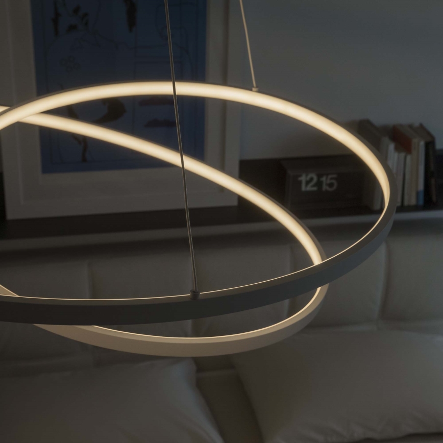 Ideal Lux - LED-dimmbar takpendel på vajer OZ LED/55W/230V Ø 80 cm CRI 90 vit