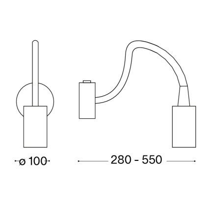 Ideal Lux - LED flexibel lampa FOCUS LED/4W/230V CRI 90 blank krom