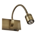 Ideal Lux - LED flexibel vägglampa DYNAMO LED/3,5W/230V CRI 90 brons