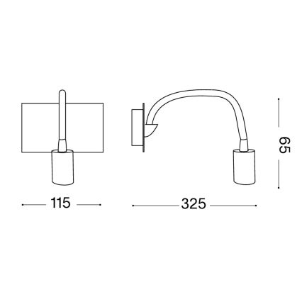 Ideal Lux - LED flexibel vägglampa DYNAMO LED/3,5W/230V CRI 90 brons