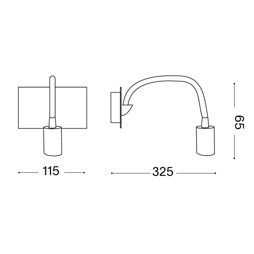 Ideal Lux - LED flexibel vägglampa DYNAMO LED/3,5W/230V CRI 90 brons
