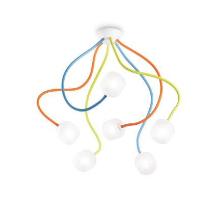 Ideal Lux - LED Flexibel Ytmonterad ljuskrona OCTOPUS 6xG9/3W/230V färgrik