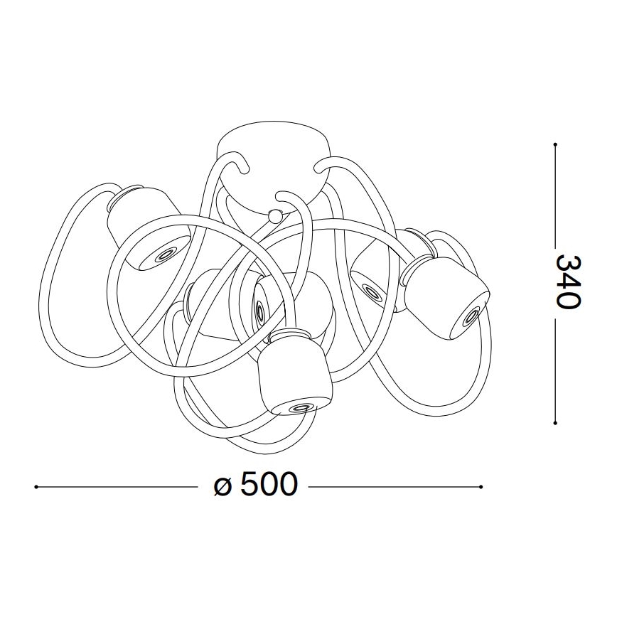 Ideal Lux - LED Flexibel Ytmonterad ljuskrona OCTOPUS 6xG9/3W/230V färgrik