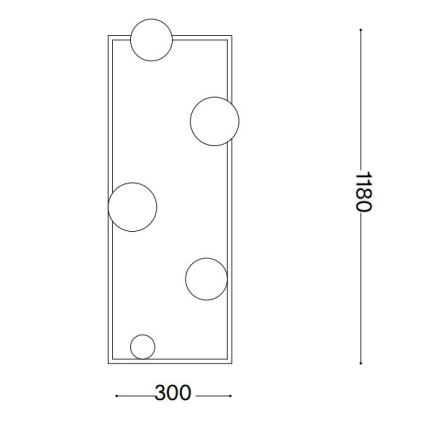 Ideal Lux - LED golvlampa ANGOLO 5xG9/3W/230V mässing
