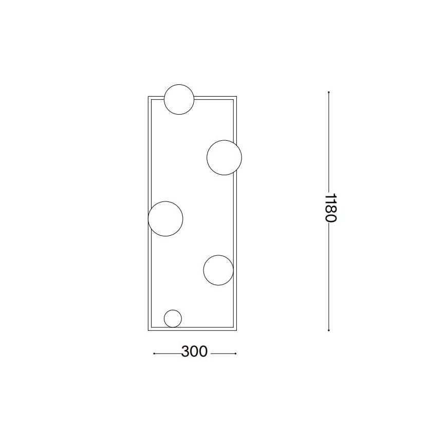 Ideal Lux - LED golvlampa ANGOLO 5xG9/3W/230V mässing