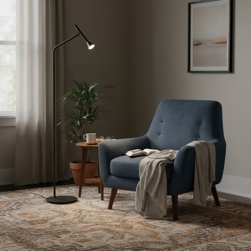 Ideal Lux - LED golvlampa DIESIS LED/4,5W/230V CRI 95 svart