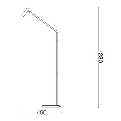 Ideal Lux - LED golvlampa EASY LED/3,5W/230V CRI 90 mässing
