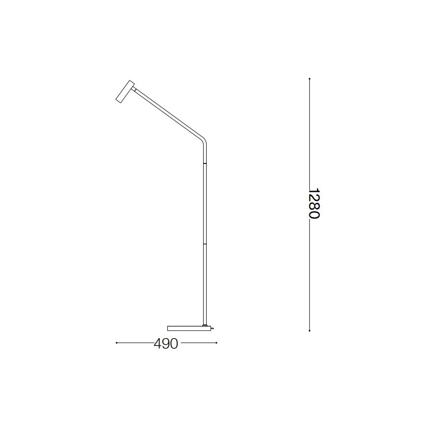 Ideal Lux - LED golvlampa EASY LED/3,5W/230V CRI 90 svart