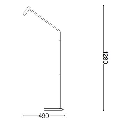 Ideal Lux - LED golvlampa EASY LED/3,5W/230V CRI 90 vit