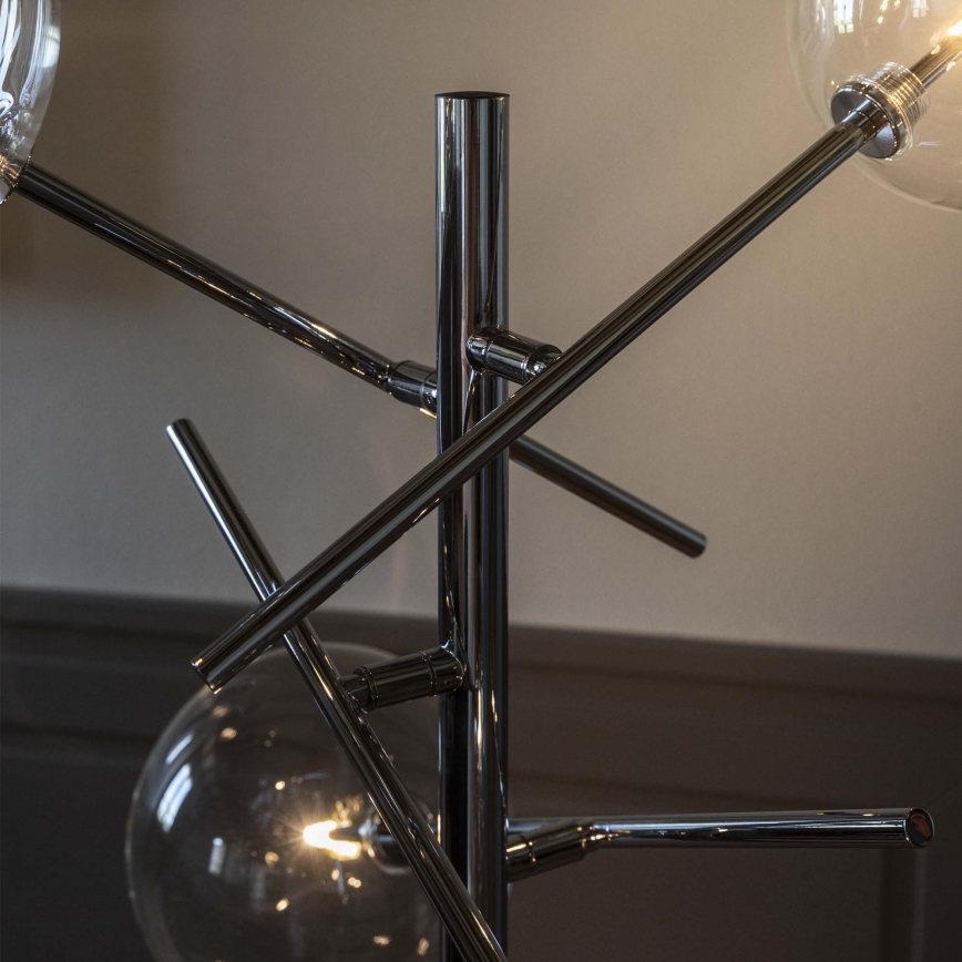 Ideal Lux - LED golvlampa EQUINOXE 4xG4/2W/230V skinande krom/genomskinlig