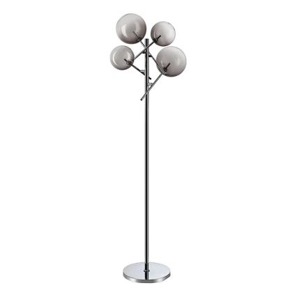 Ideal Lux - LED golvlampa EQUINOXE 4xG4/2W/230V skinande krom/rökig