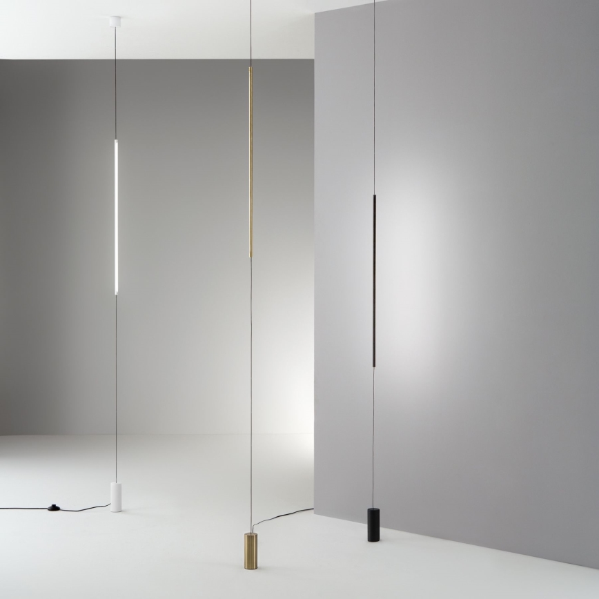 Ideal Lux - LED golvlampa FILO LED/14W/230V 2700K CRI 90 mässing