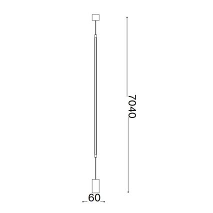 Ideal Lux - LED golvlampa FILO LED/14W/230V 3000K CRI 90 mässing
