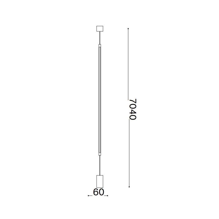 Ideal Lux - LED golvlampa FILO LED/14W/230V 3000K CRI 90 mässing