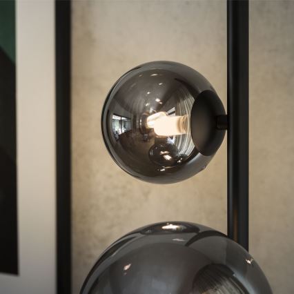 Ideal Lux - LED-golvlampa PERLAGE 4xG9/3W/230V svart/röksvart