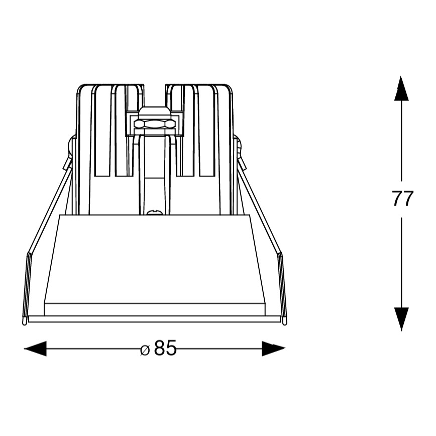 Ideal Lux - LED infälld badrumsarmatur GAME TRIM LED/11W/230V 3000K CRI 90 Ø 8,5 cm IP65 svart