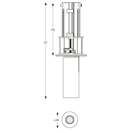 Ideal Lux - Infälld LED-spot NOVA LED/6W/230V 3000K CRI 90 Ø 6,8 cm svart
