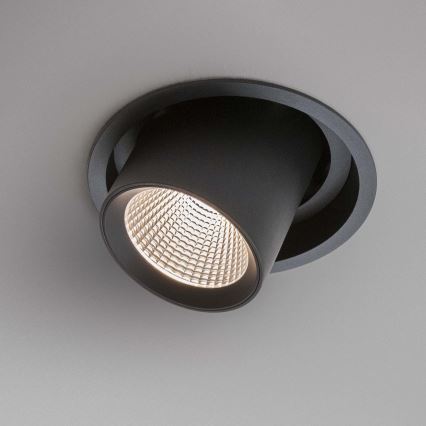 Ideal Lux - LED infälld takspotlight NOVA LED/12W/230V 4000K CRI 90 Ø 10 cm svart