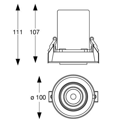 Ideal Lux - LED infälld downlight NOVA LED/12W/230V 3000K CRI 90 Ø 10 cm vit