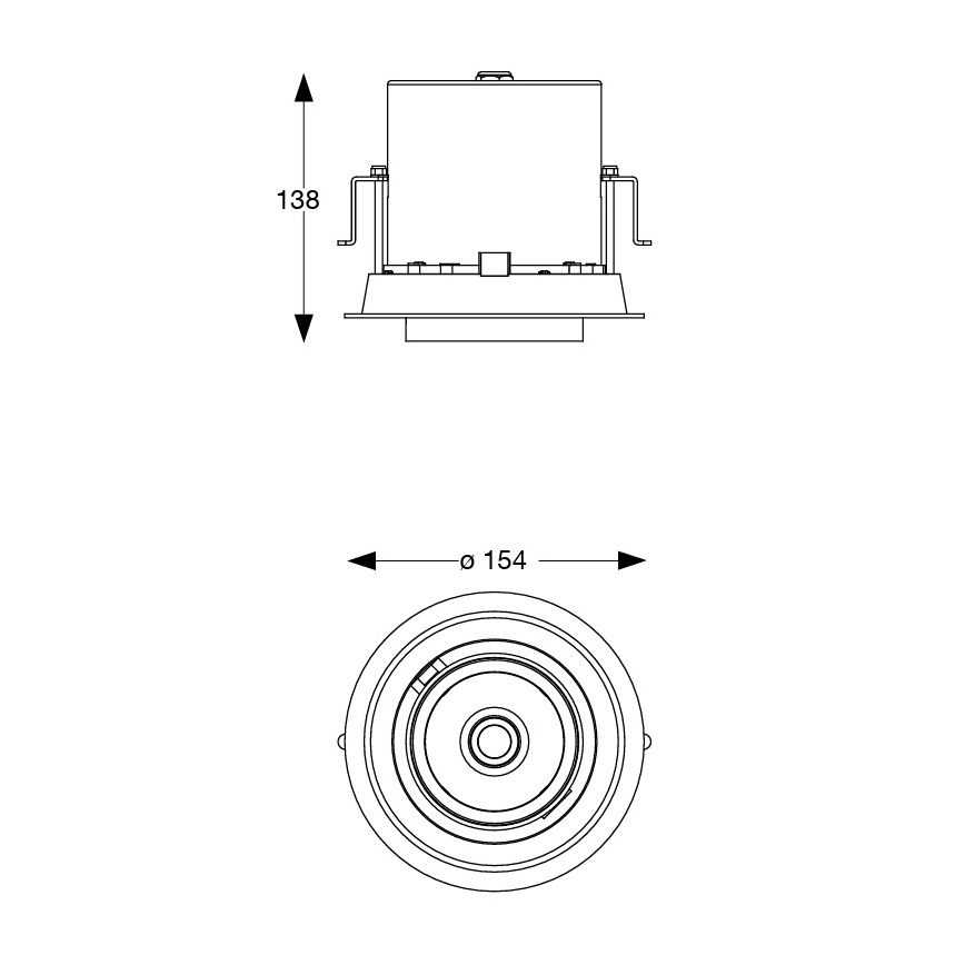 Ideal Lux - LED infälld takspot NOVA LED/20W/230V 3000K CRI 90 Ø 15,4 cm vit