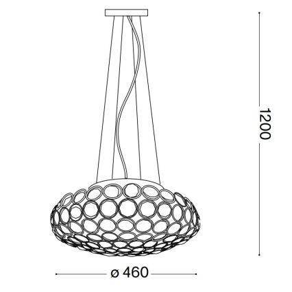 Ideal Lux - LED kristallkrona med textilsladd KING 7xG9/3W/230V diameter 46 cm skinande krom