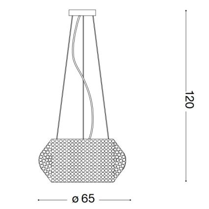 Ideal Lux - LED-kristallkrona på vajer PASHA 14xE14/40W/230V Ø 65 cm guld