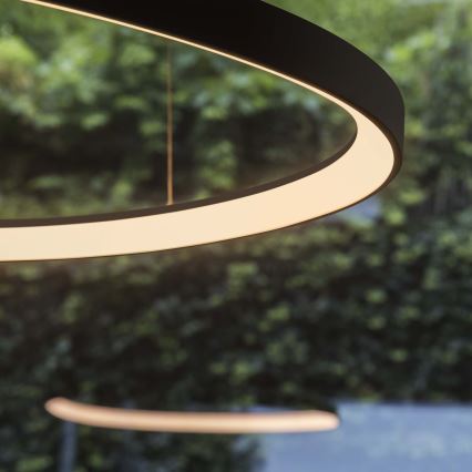 Ideal Lux - LED-hänglampa med kabel GEMINI LED/36W/230V 2700K Ø 42,5 cm CRI 90 svart