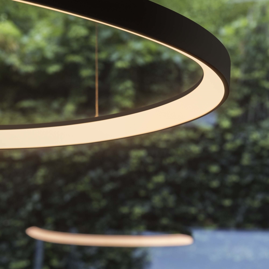 Ideal Lux - LED-hänglampa med kabel GEMINI LED/36W/230V 2700K Ø 42,5 cm CRI 90 svart