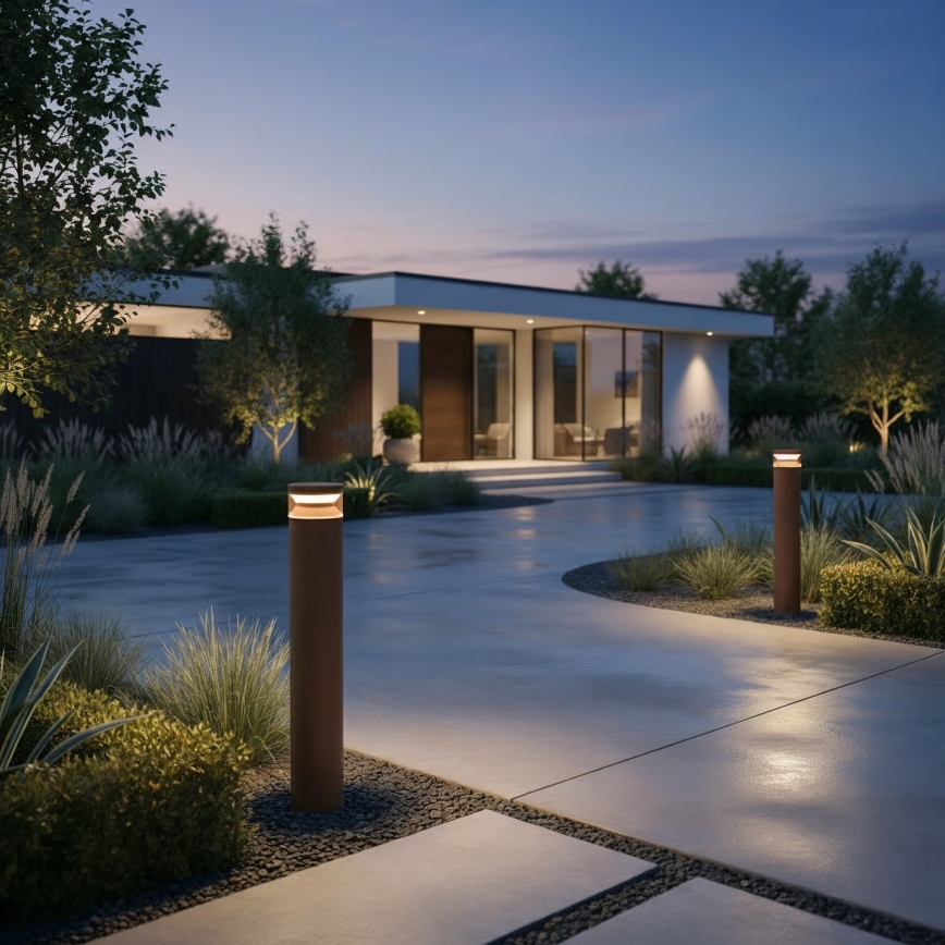 Ideal Lux - LED-lampa för utomhusbruk BOEING LED/14W/230V 100 cm CRI 90 IP65 brun