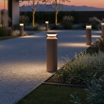 Ideal Lux - LED-lampa för utomhusbruk BOEING LED/14W/230V 40 cm CRI 90 IP65 brun